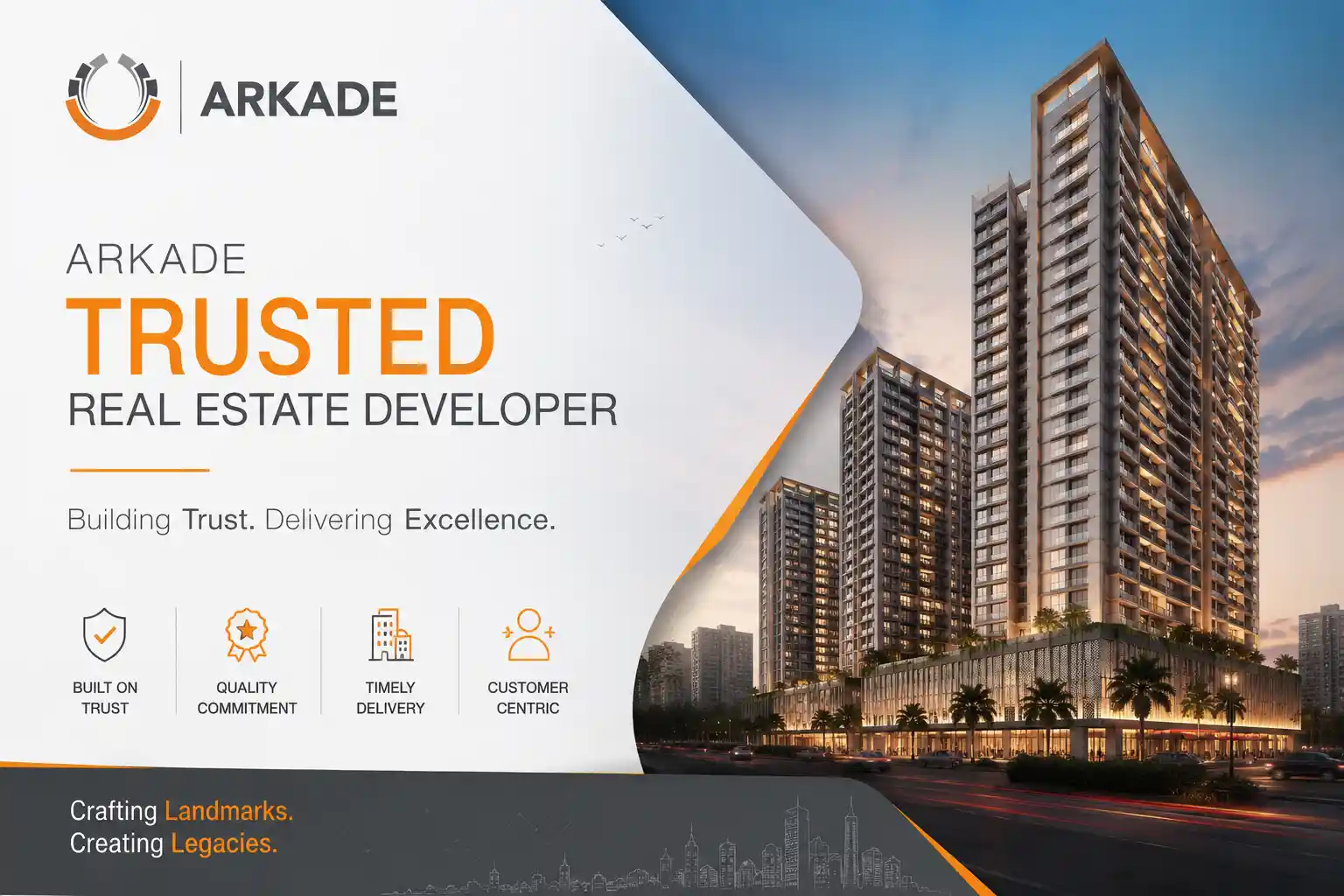 Arkade Group official logo for Thane projects