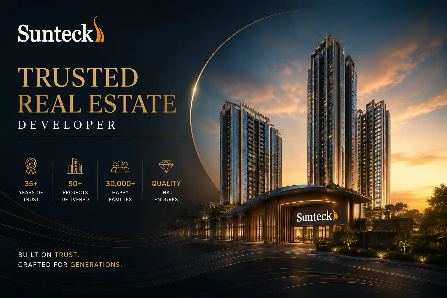 Sunteck Realty official logo for Thane projects
